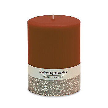 NLC Unfragranced Pillar Candle - Crimson