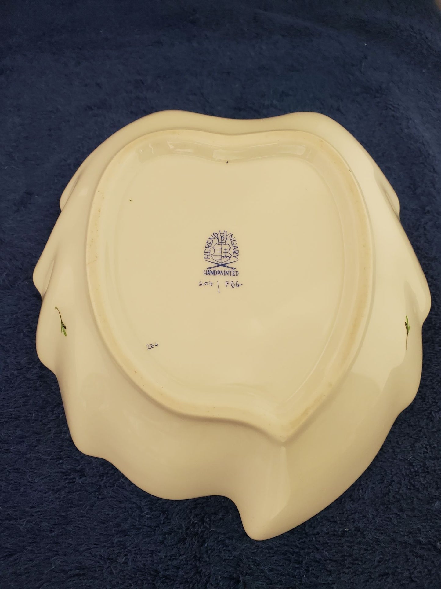Herend Blue Garland (PBG) 7" Leaf Dish (204)