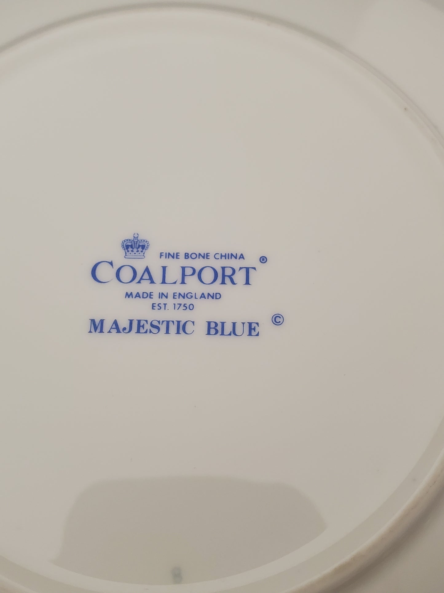 Coalport Majestic Blue Handled Square Plate LK