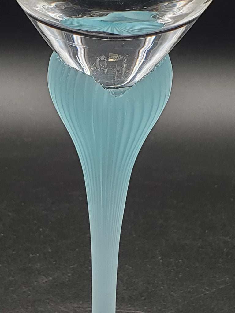 Set of 4 Mikasa Seamist Turquoise Water Goblets LK
