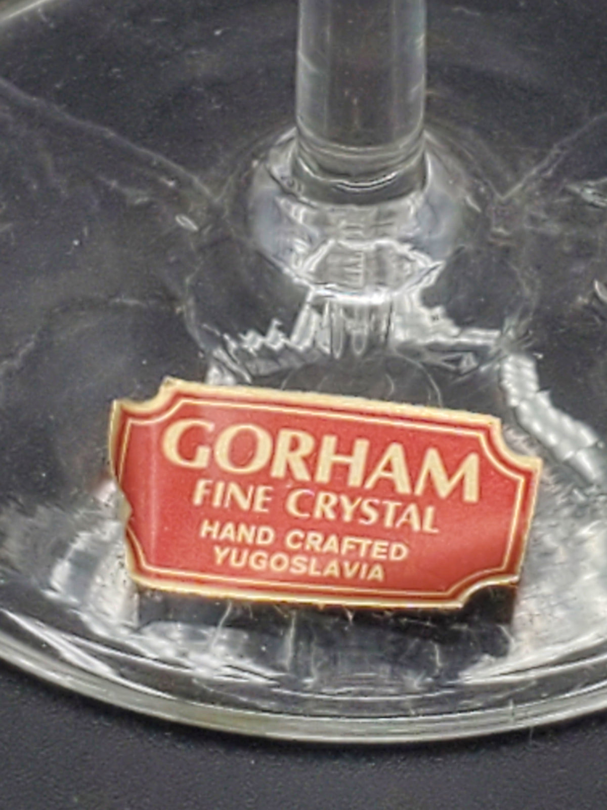 Set of 6 Gorham Lauren Platinum Wine Glasses LK
