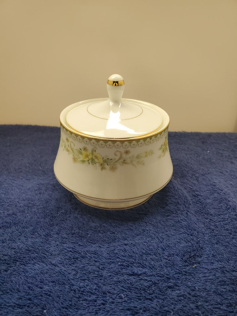 Mikasa Greenbriar Sugar Bowl with Lid and Creamer