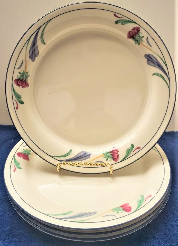 Set of 6 Lenox Poppies On Blue Salad Plates –
