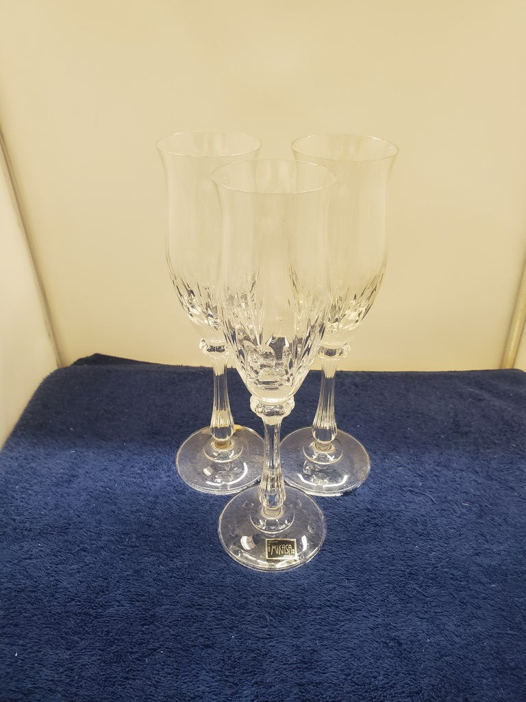 Set of 3 Mikasa Chambray Champagne Flutes LK