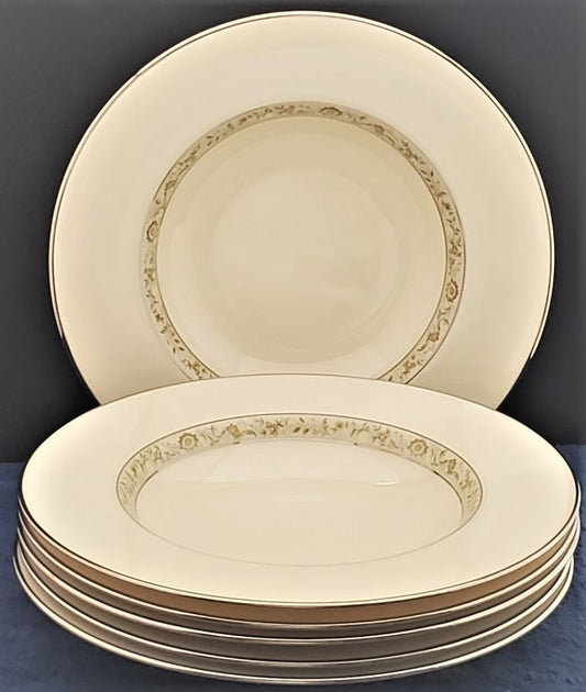 Set of 6 Lenox Springdale Rim Soup Bowls