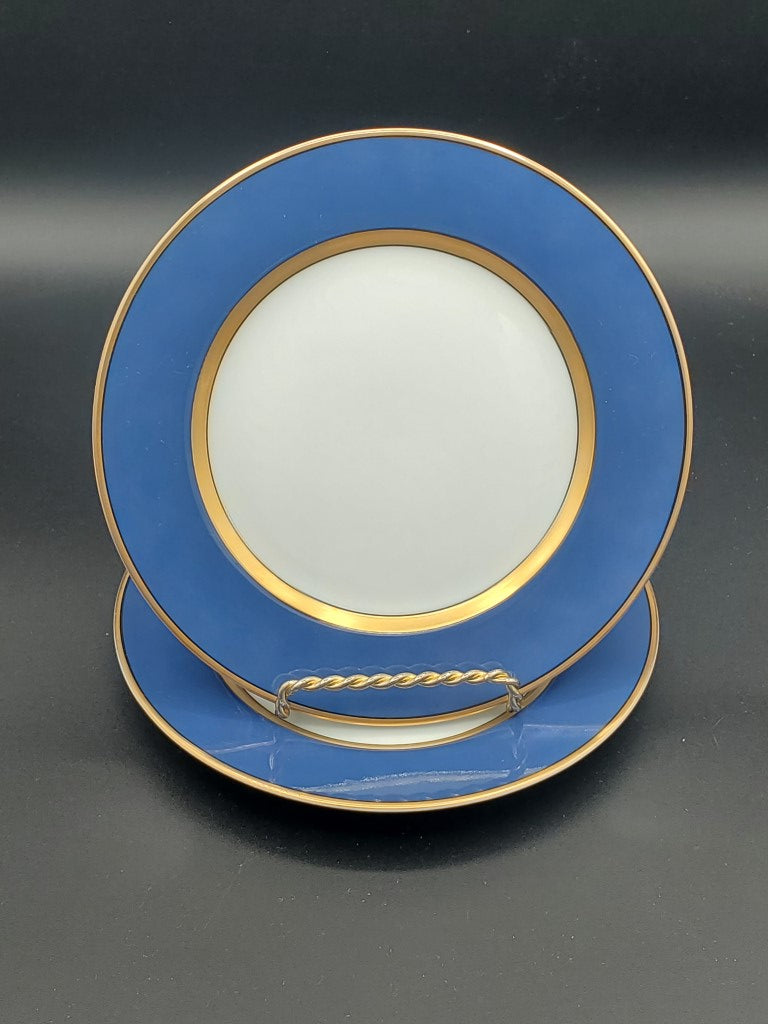 Set of 2 Fitz & Floyd Renaissance Cerulean Blue (Japan) Salad Plates LK