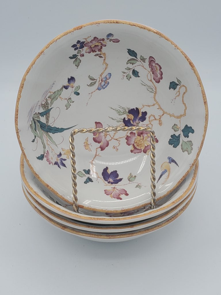 Set of 4 Wedgwood Devon Rose Coupe Cereal Bowls LK