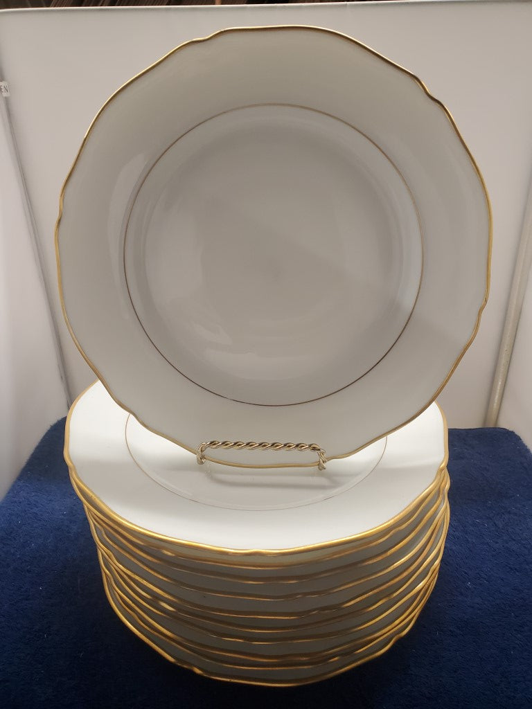 Set of 10 Chastagner Limoges (France) Unknown Salad Plate (with Inner Verge)s LK