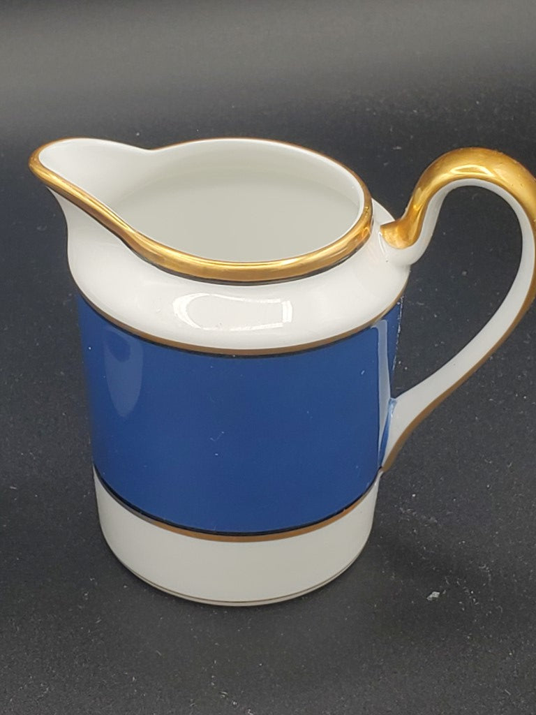 Fitz & Floyd Renaissance Cerulean Blue (Japan) Creamer & Sugar Bowl with Lid LK