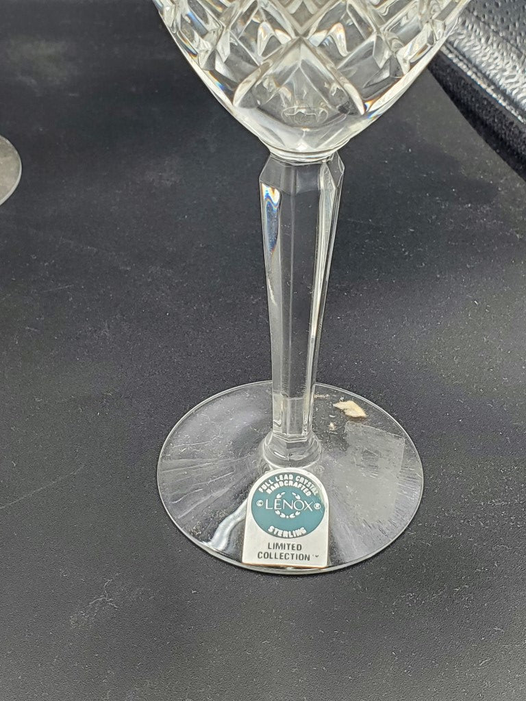 Set of 6 Lenox Sterling Water Goblets LK