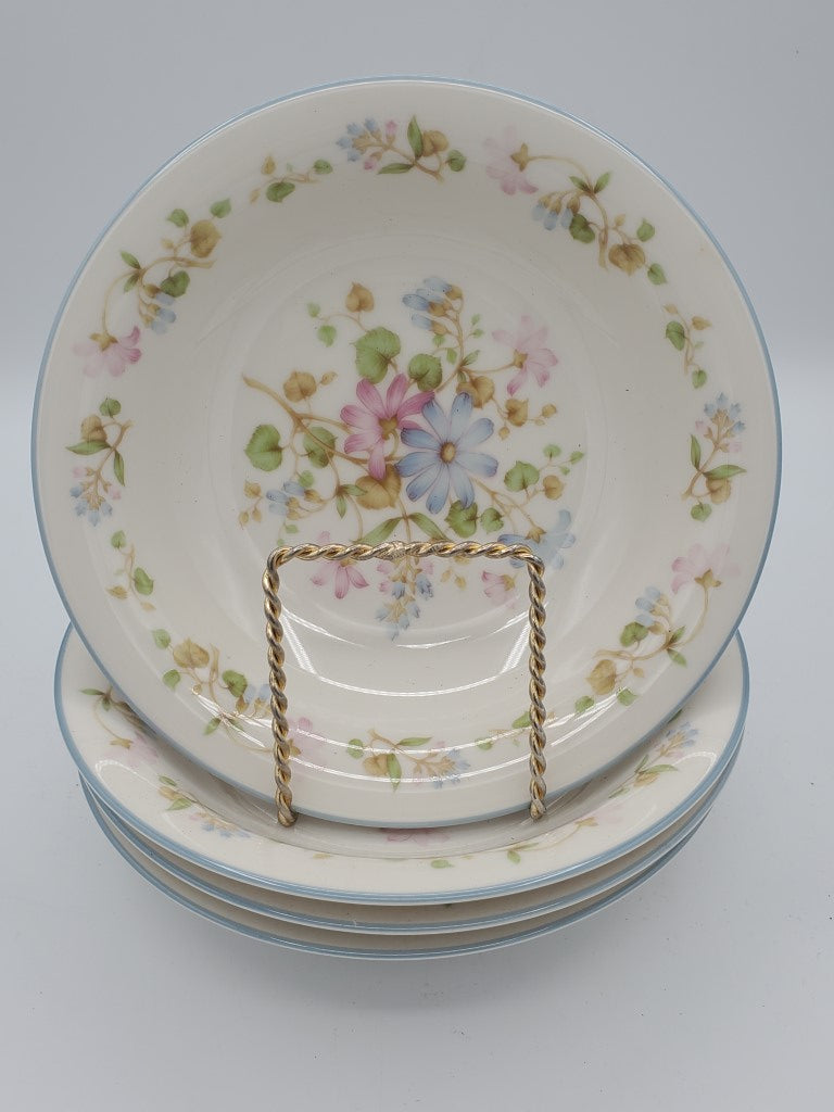 Set of 4 Noritake Melody Rim Soup Bowls LK