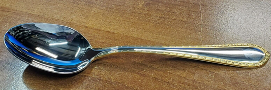 Waterford Powerscourt Gold (Stainless,Gold Accent) Solid Salad Serving Spoon