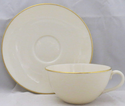 Lenox Olympia Gold Flat Cup & Saucer Set