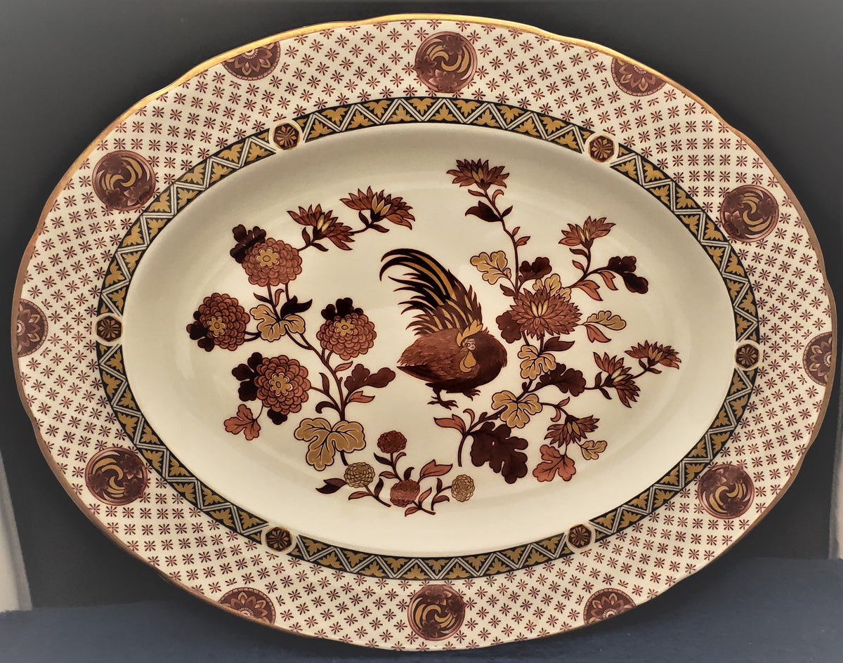 Wedgwood Golden Cockerel 13" Oval Serving Platter