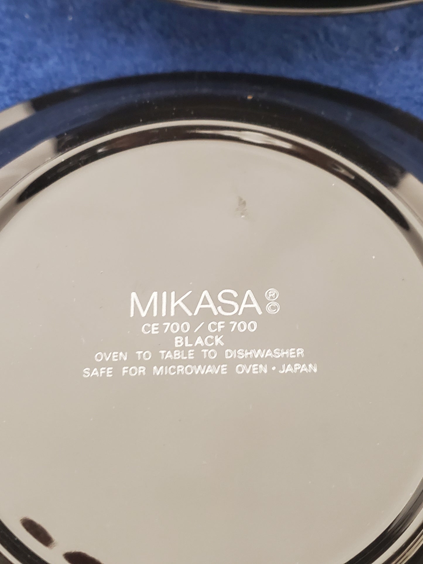 Set of 5 Mikasa Basic Black Coupe Soup Bowls