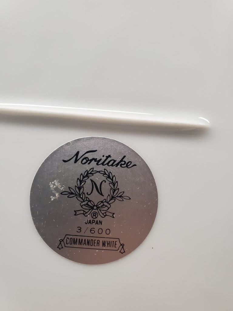 Noritake Commander White 13" Oval Serving Platter LK
