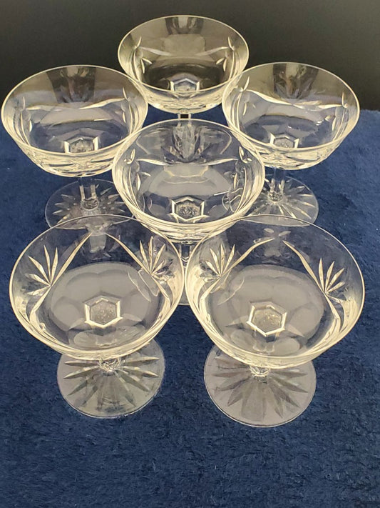 Set of 6 Waterford Ashling Champagne/Tall Sherberts