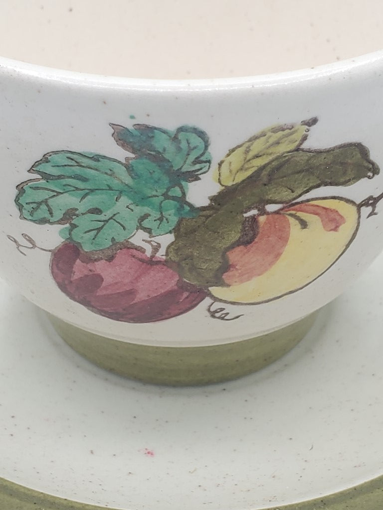 Set of 6 Metlox Poppytrail Vernon Provincial Fruit Green Cup & Saucer Sets LK