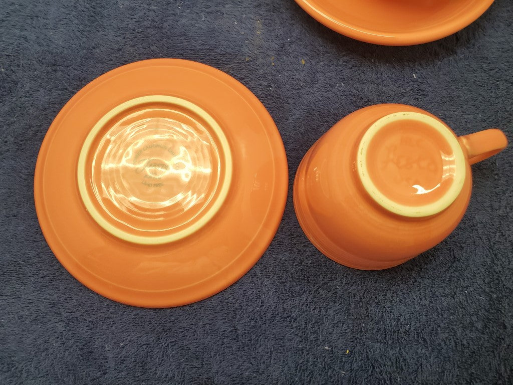 Homer Laughlin Fiesta Flamingo Lot of 5 Pieces