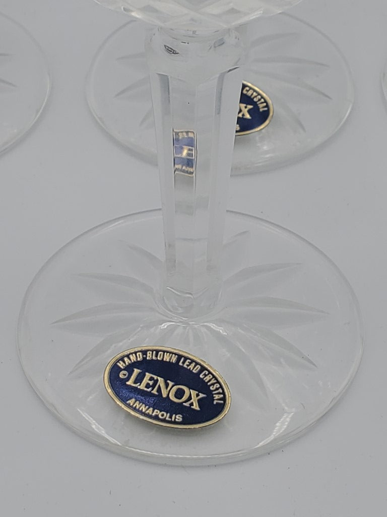 Set of 6 Lenox Crystal Annapolis Wine Glasses LK