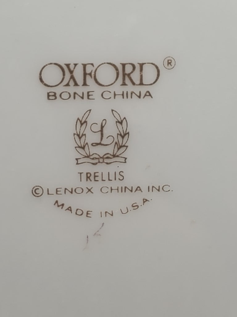Set of 3 Oxford Trellis Dinner Plates LK