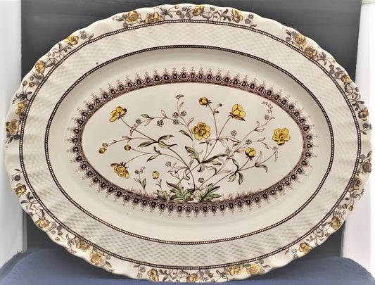 Spode Buttercup 14" Oval Serving Platter (Imperfect)