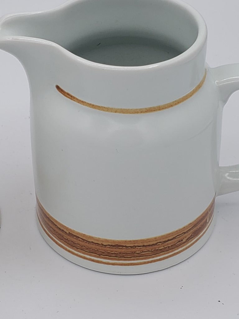 Royal Doulton Cinnamon Creamer & Sugar Bowl with Lid LK