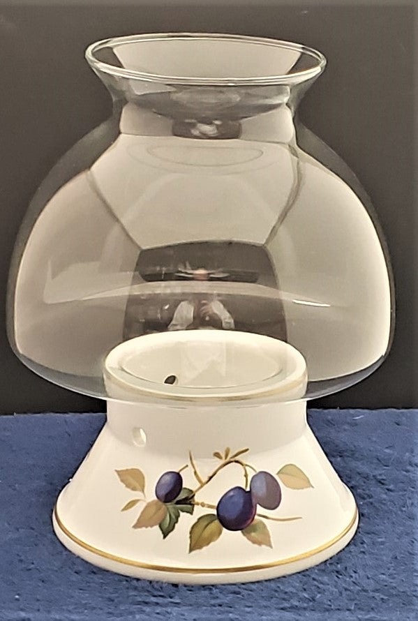 Royal Worcester Evesham Gold Hurricane Lamp
