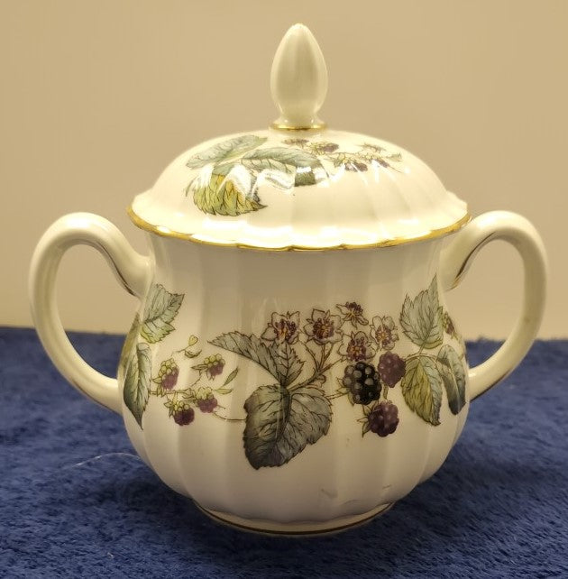 Royal Worcester Lavinia White Sugar Bowl with Lid