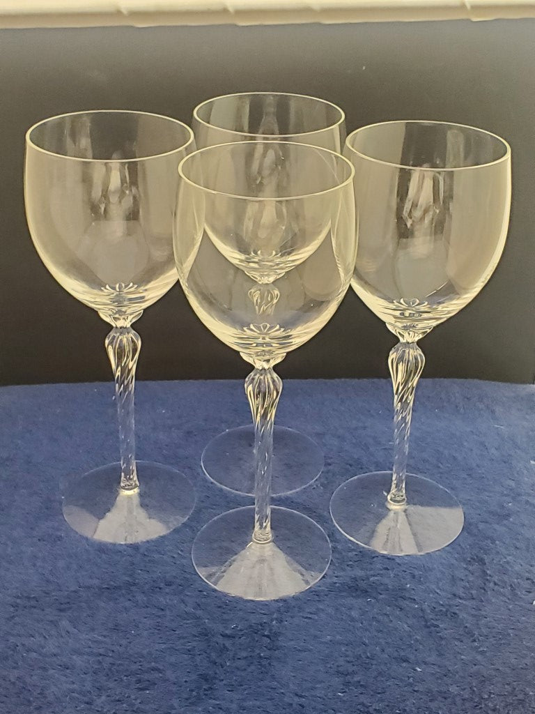 Set of 4 Lenox Crystal Aria Water Goblets