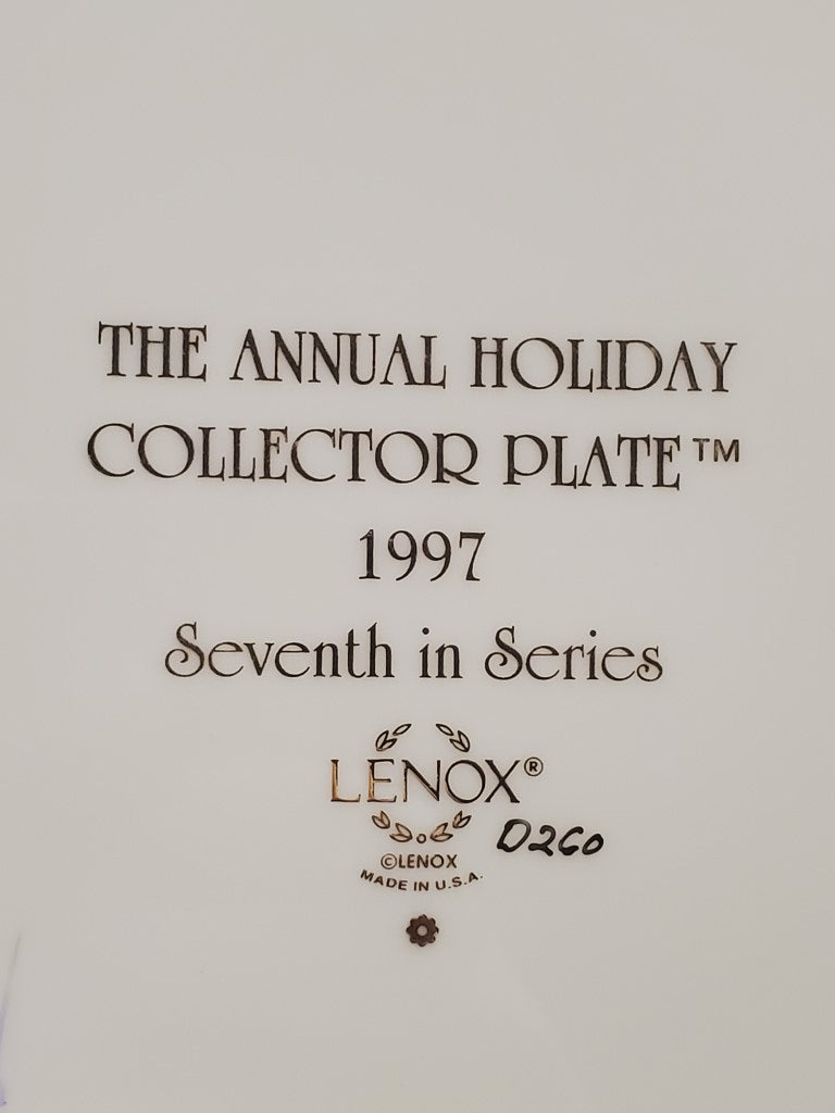Lenox Annual Limited Addition Holiday Skater Plate 1998 LK