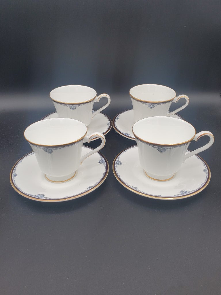Set of 4 Royal Doulton Princeton Cup & Saucer Sets LK