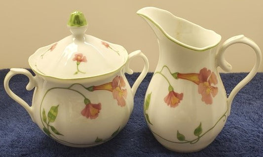 Denby Your Majesty Creamer & Sugar Bowl with Lid LK