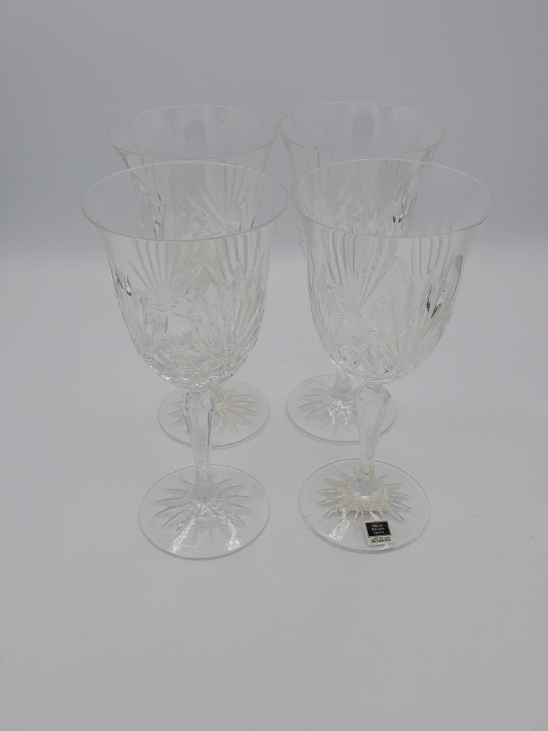 Set of 4 Rogaska Richmond (No Trim, Multisided Stem) Water Goblets LK