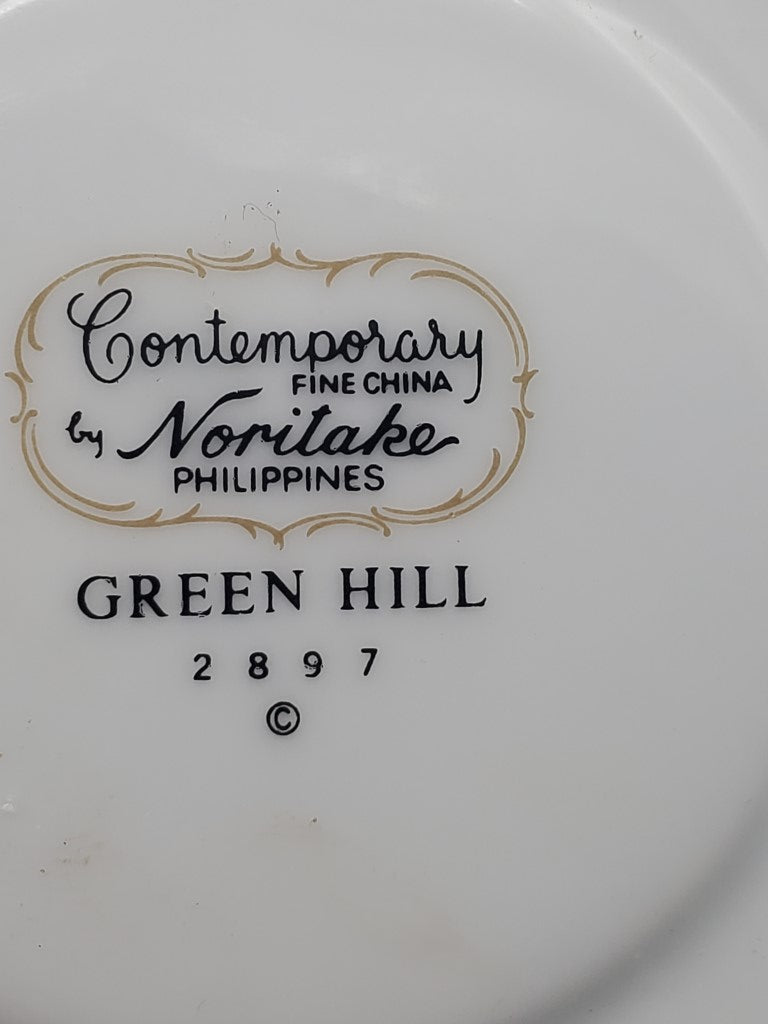 Set of 4 Noritake Green Hill Cup & Saucer Sets LK