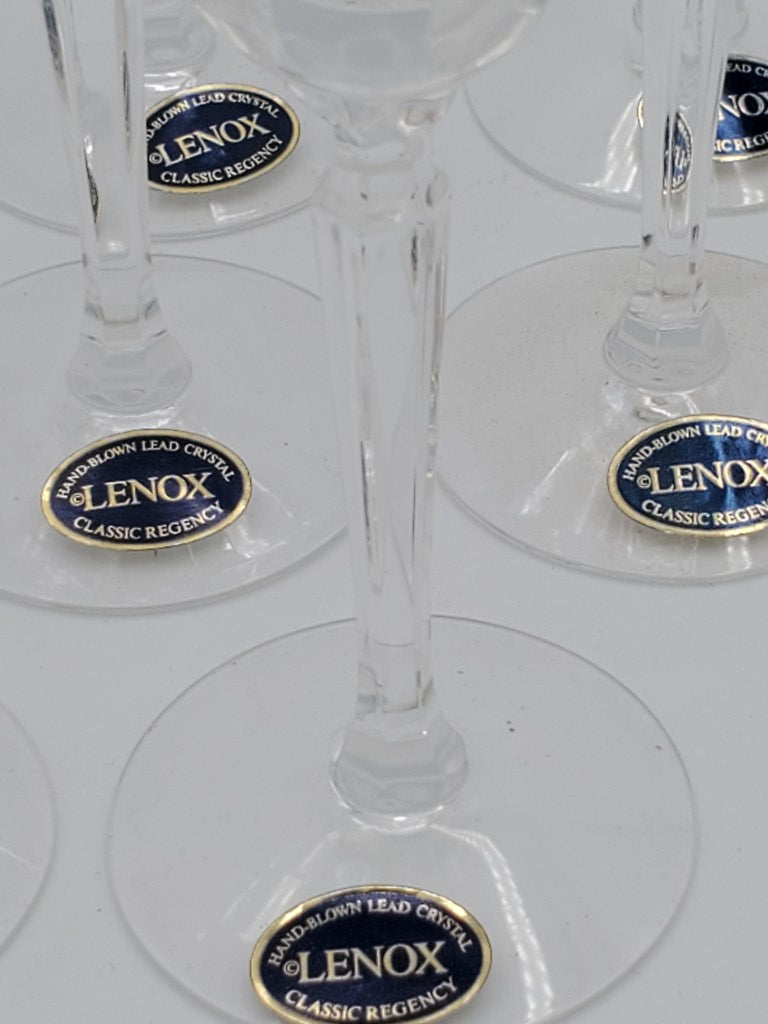 Set of 4 Lenox Crystal Classic Regency Champagne Flutes LK