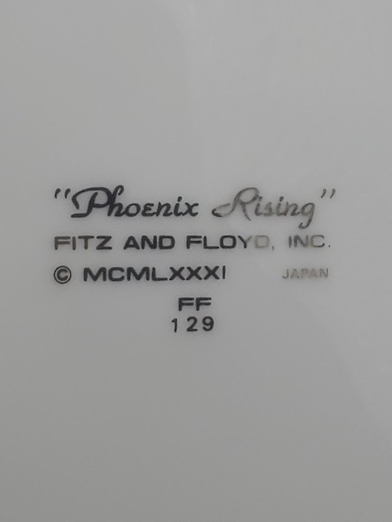 Set of 4 Fitz & Floyd Phoenix Rising Salad Plates LK