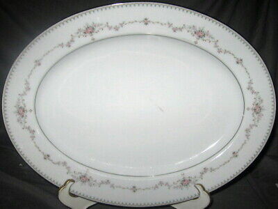 Noritake Fairmont Platinum Oval Platter 13 1/2"