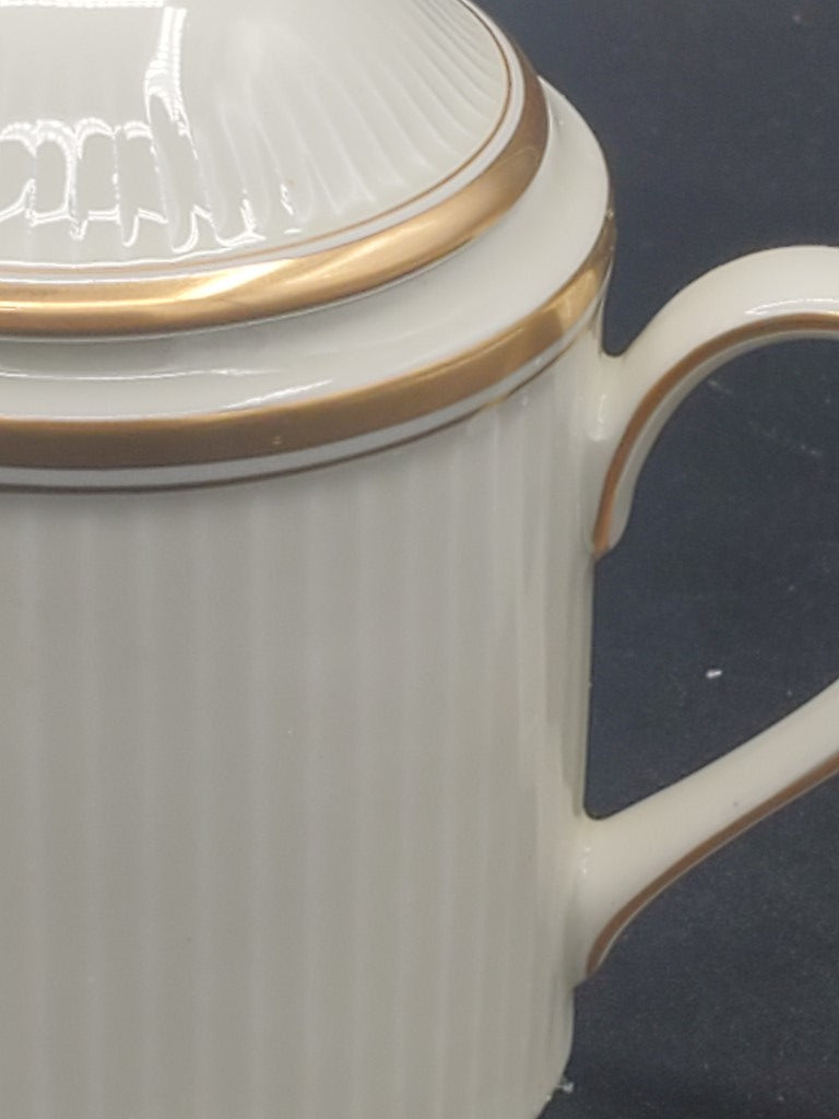 Fitz & Floyd Classique d'Or Creamer & Sugar Bowl with Lid LK