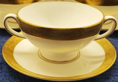Wedgwood Ascot Cream Soup Cup & Saucer Sets LK