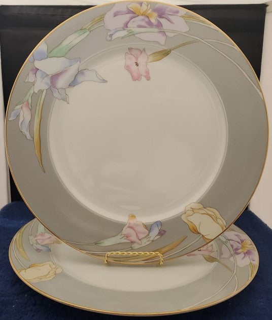 Set of 2 Mikasa Charisma Gray Chop Plates LK
