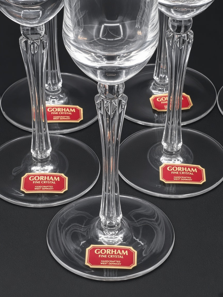 Set of 7 Gorham Theme Gold Champagne/Tall Sherbets LK