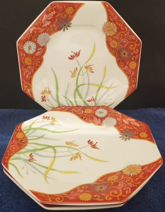 Set of 3 Mikasa Odori Dinner Plates LK
