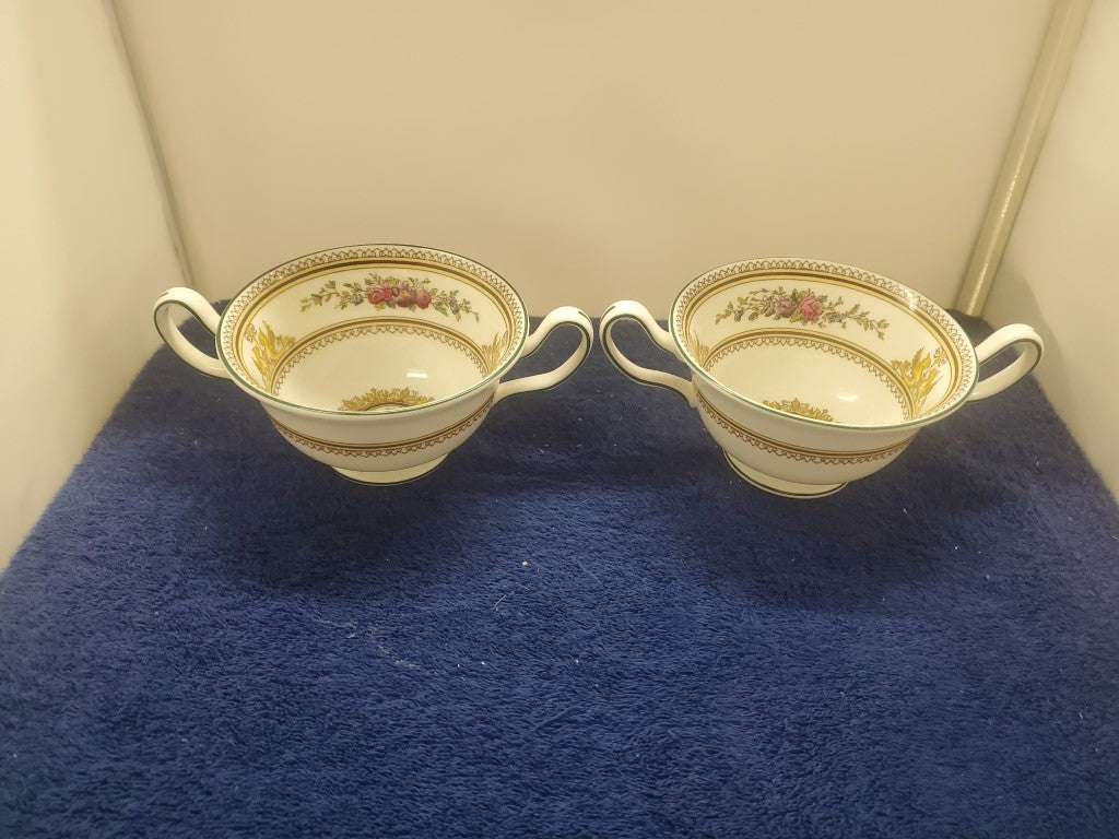 Set of 2 Wedgwood Columbia W595 Cream Soup Cups Only LK