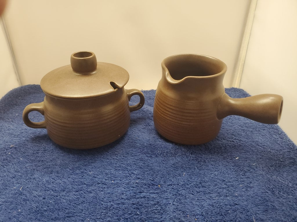 Denby Mayflower Creamer & Sugar Bowl with Lid LK