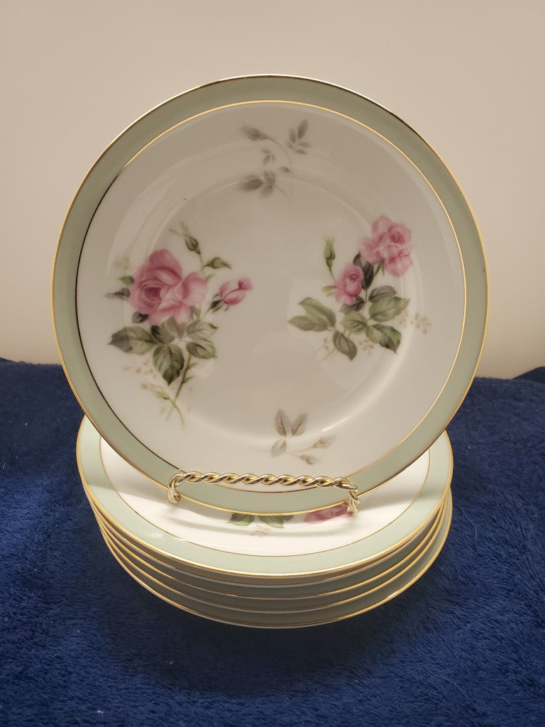 Set of 7 Noritake Priscilla Salad Plates LK