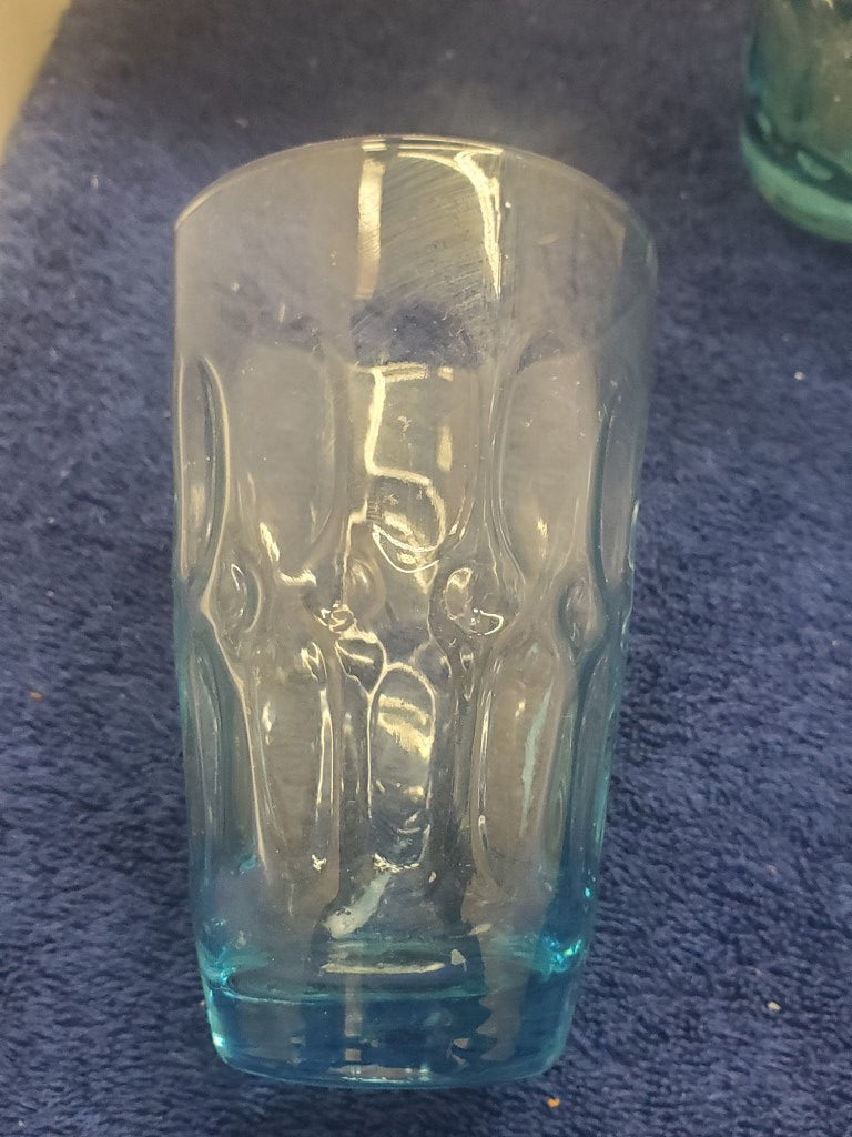 Set of 9 Fostoria Mesa Blue Flat Iced Teas LK