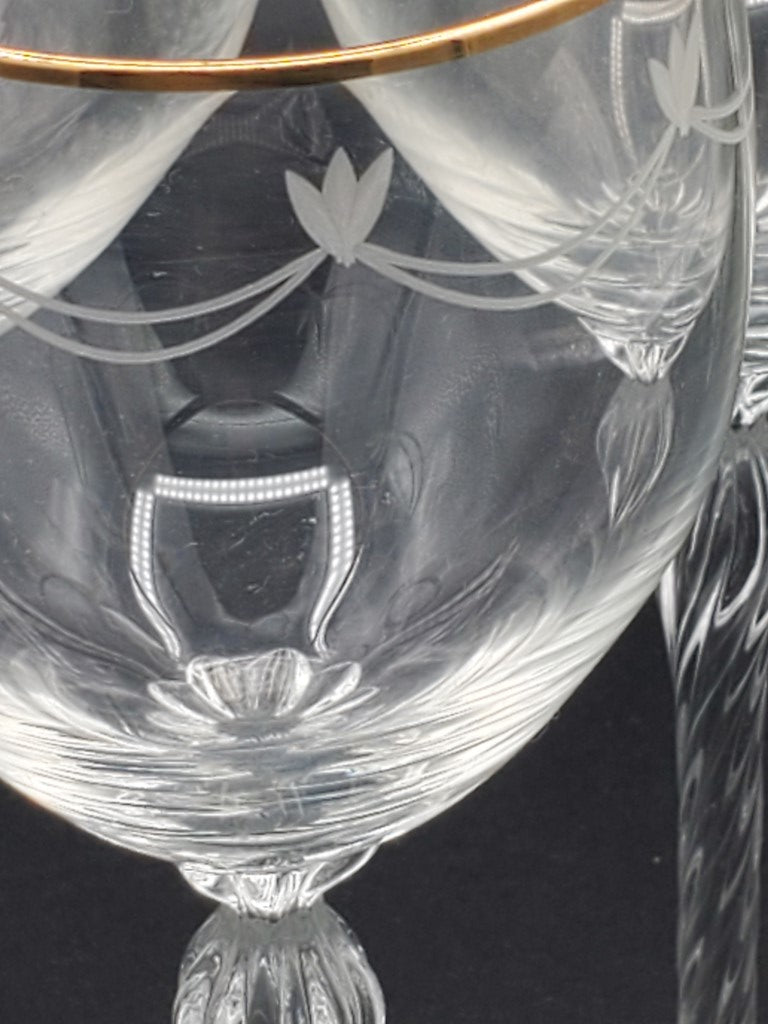 Set of 3 Lenox Crystal Domaine Wine Glasses LK