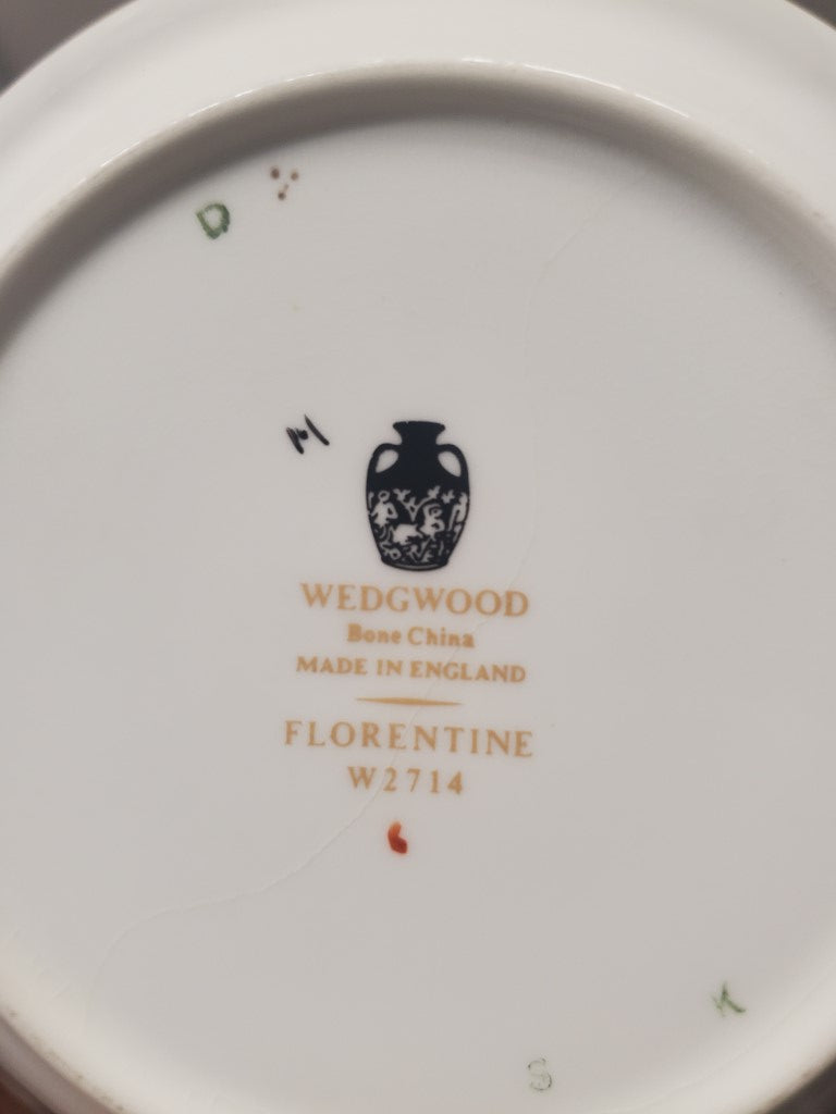 Set of 4 Wedgwood Florentine Turquoise (W2714) Fruit Dessert (Sauce) Bowls