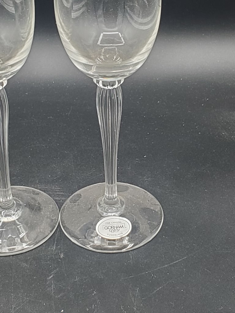 Set of 2 Gorham Classique Gold Champagne Flutes
